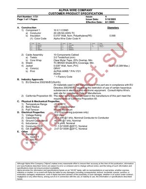 1721 SL001 datasheet  